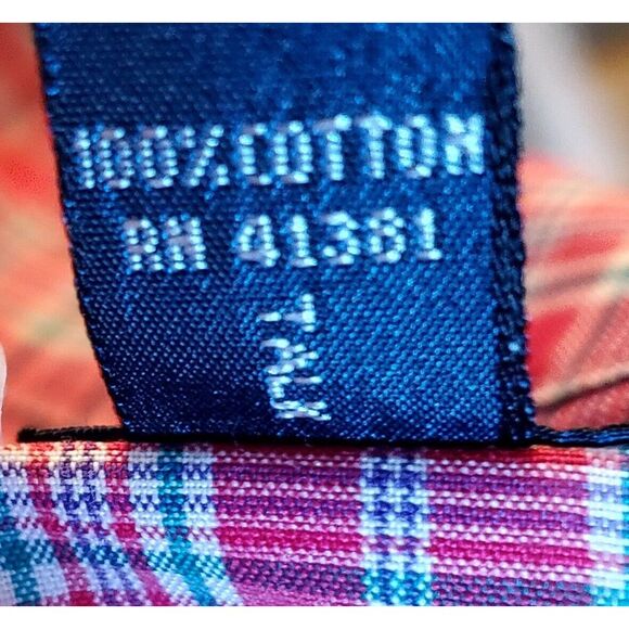 Ralph Lauren Classic Fit Shirt XL Pink Plaid w/Green Pony on Pocket Short Sleeve - Picture 7 of 7